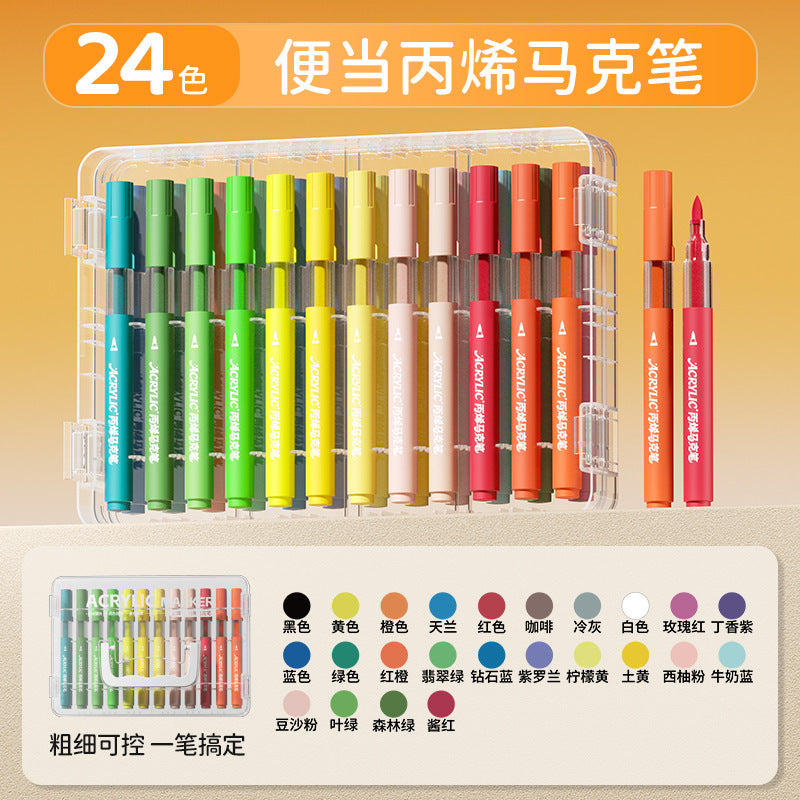 Soft-Tip Acrylic Markers with Ink Window