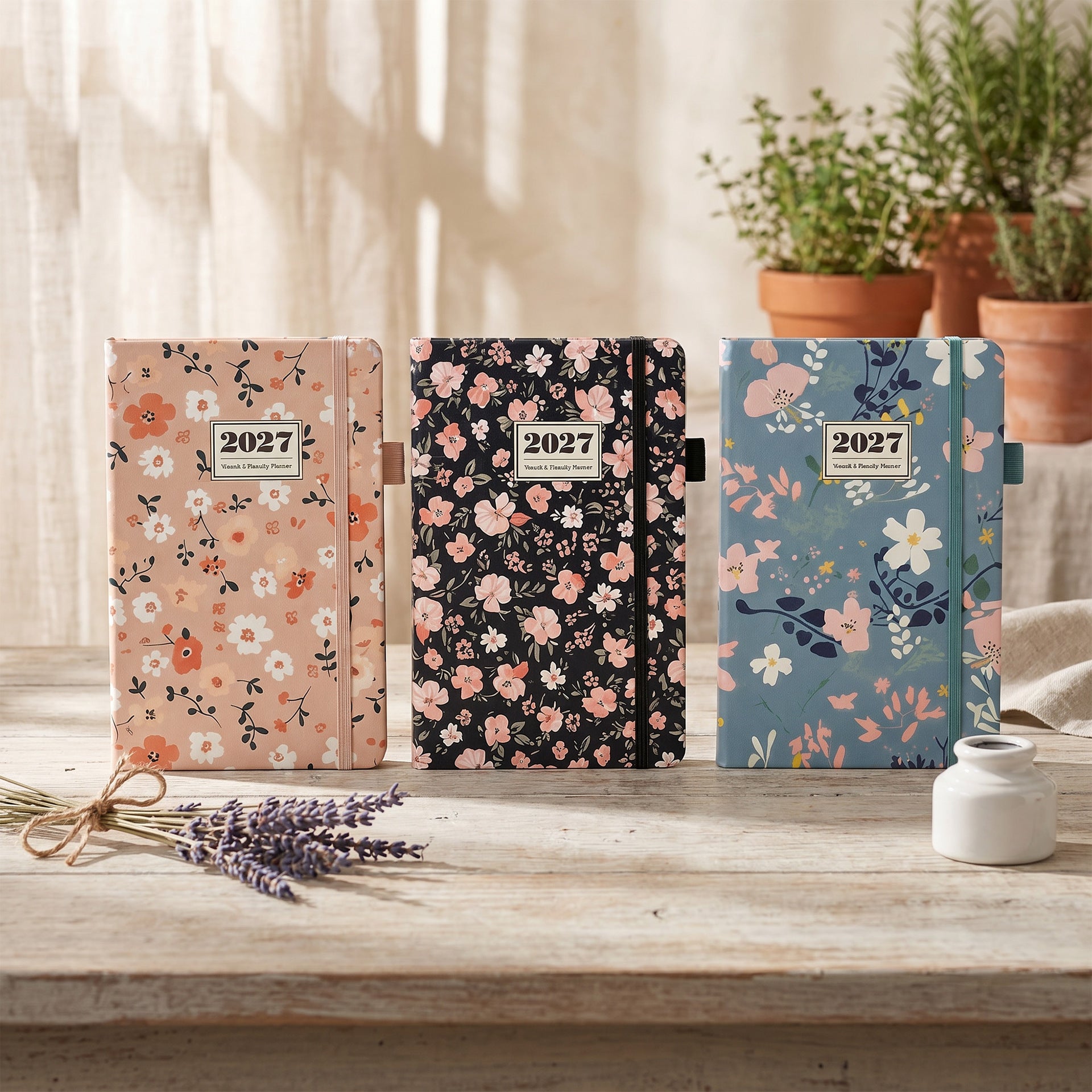 2027 A5 Weekly Planner — Floral Hardcover