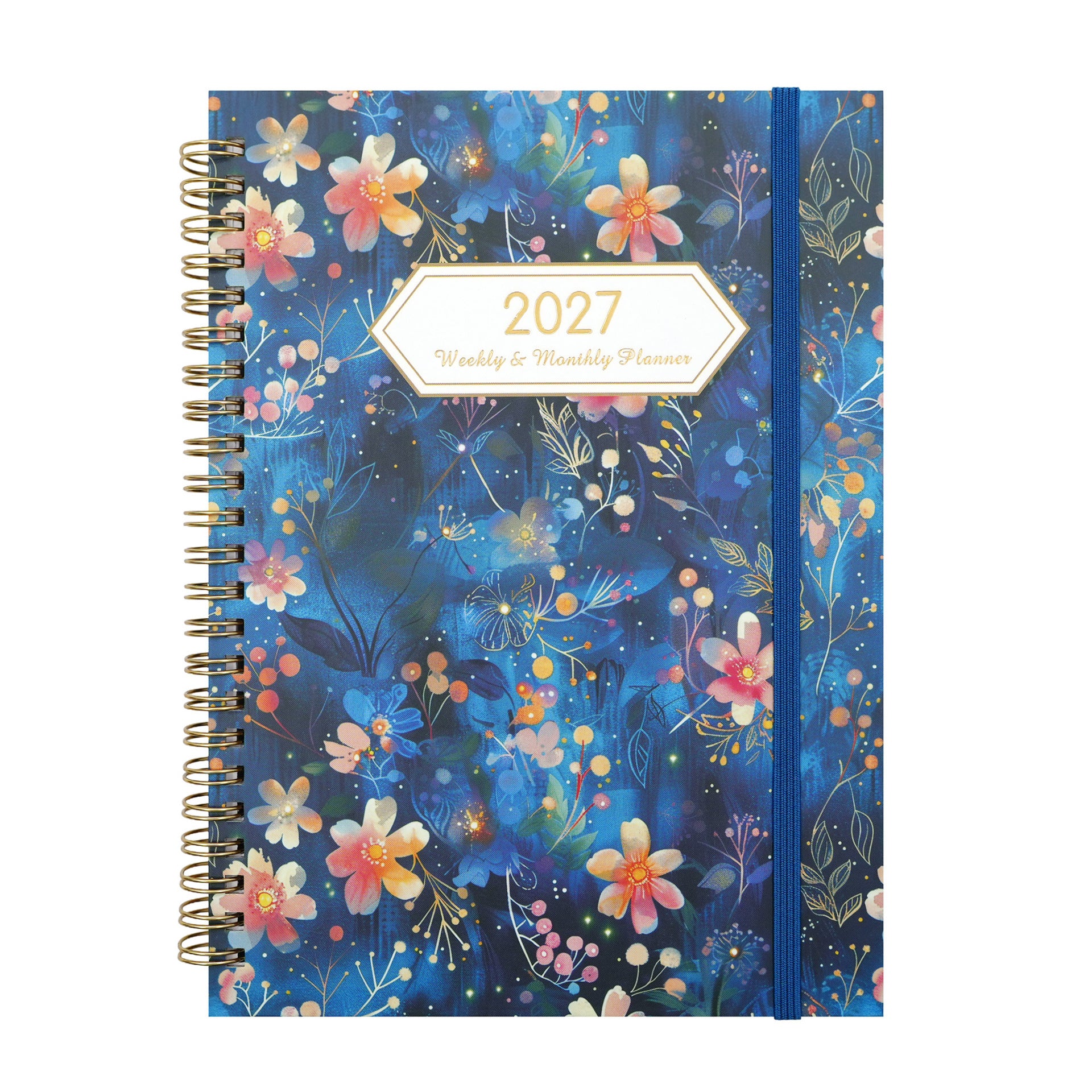 2027 A5 Spiral Weekly Planner — Butterflies & Blooms