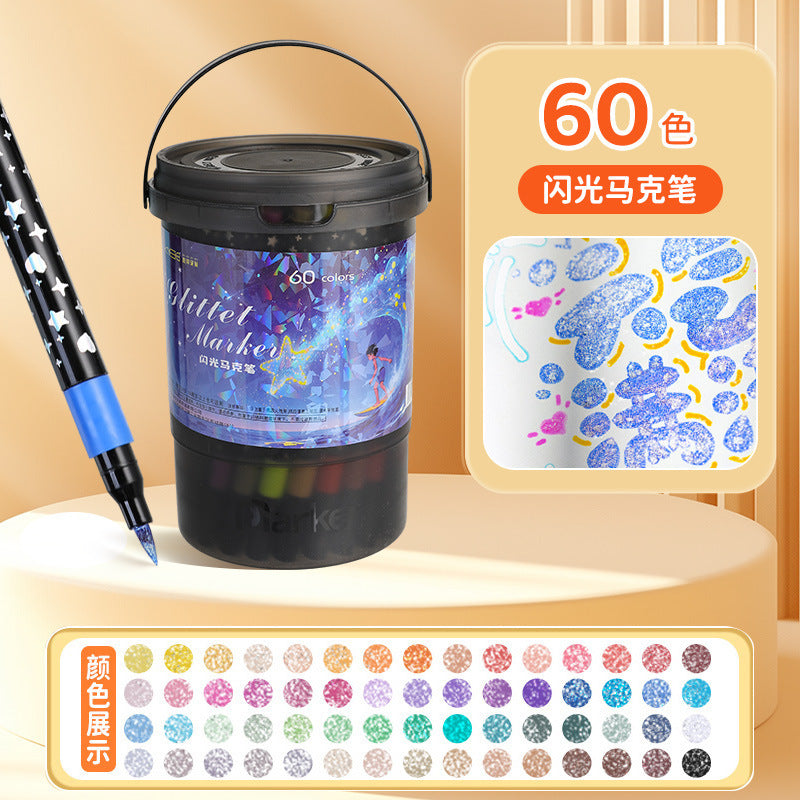Glitter Acrylic Markers — Bucket Set