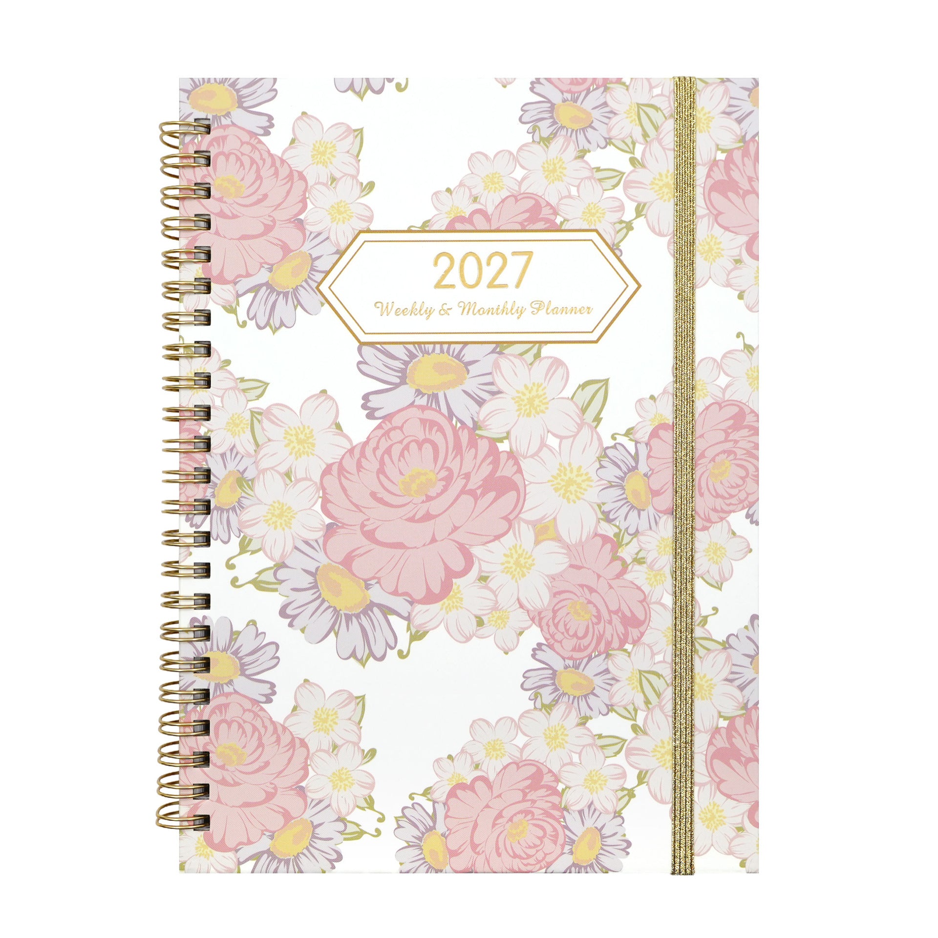 2027 A5 Spiral Weekly Planner — Butterflies & Blooms