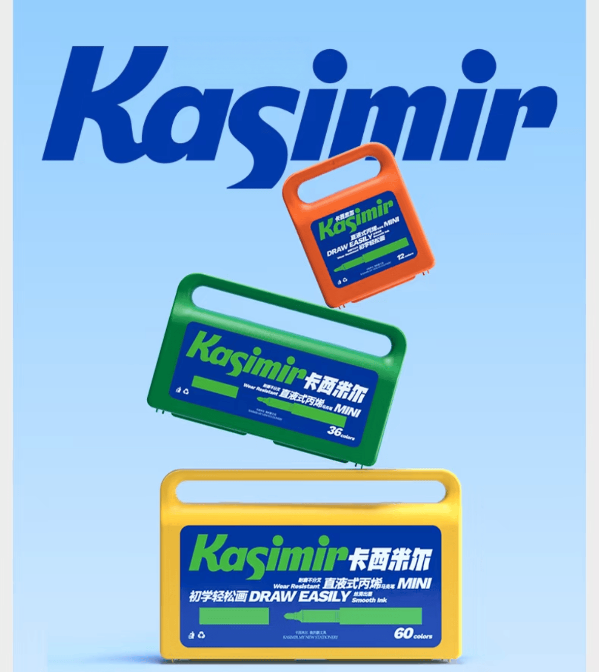 Kasimir MINI Direct Liquid Acrylic Marker Pen, washable, non-toxic, drawing pen,  watercolor pen