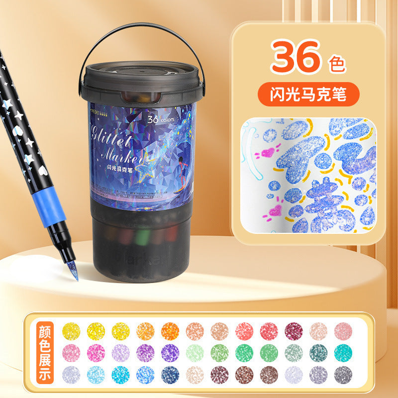Glitter Acrylic Markers — Bucket Set