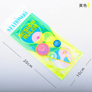Transparent Flower Spirograph Rulers
