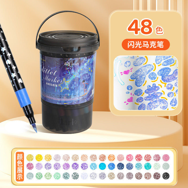 Glitter Acrylic Markers — Bucket Set