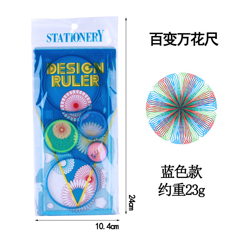Transparent Flower Spirograph Rulers