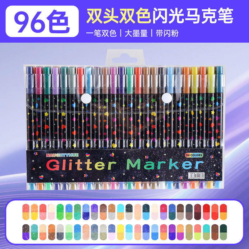 Dual-Color Glitter Markers (Box Set)