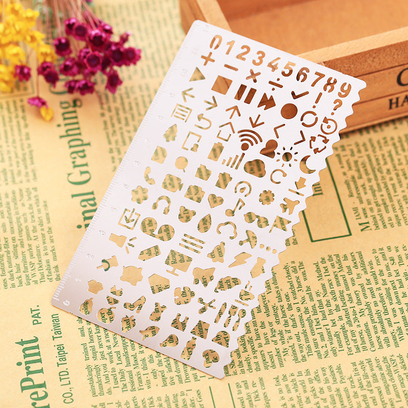 Journaling Stencil Rulers (Cat, Icons & Life Motifs)