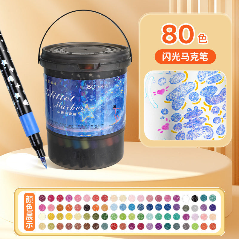 Glitter Acrylic Markers — Bucket Set
