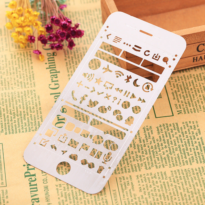 Journaling Stencil Rulers (Cat, Icons & Life Motifs)