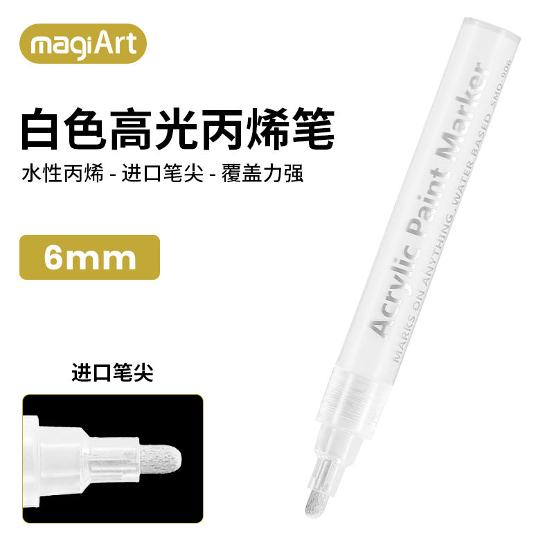 Acrylic Highlight Pen — White, Black, Gold & Silver